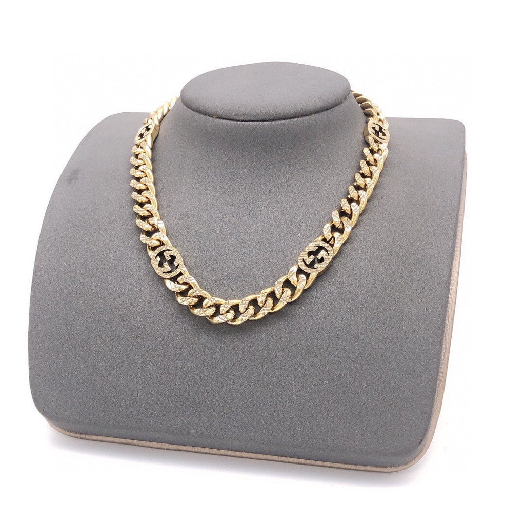 18K Double Gucci Chain Necklace