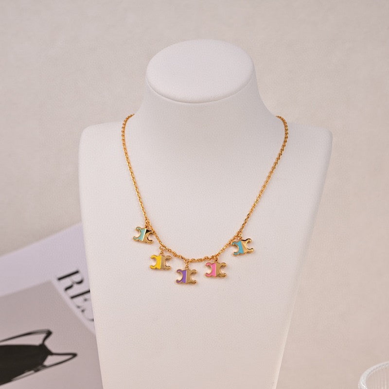 18K Celine Teen Charms Necklace