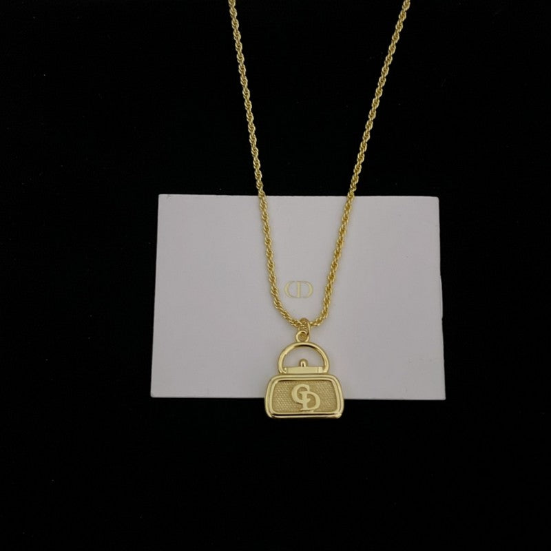 18K Dior Vintage Bag Necklace