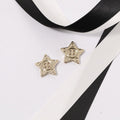 18K  Chanel Star Gold Earrings
