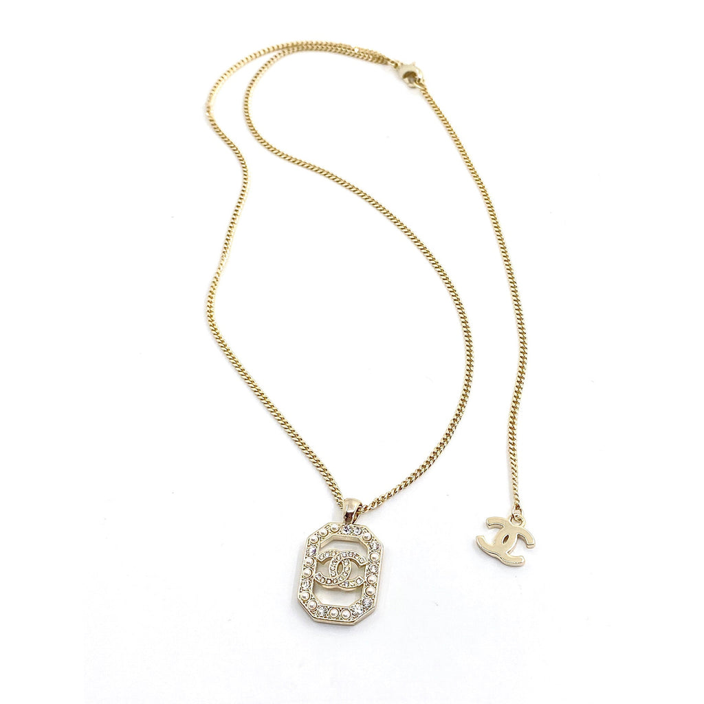 18K  Chanel Perfume Bottle Chain Necklace