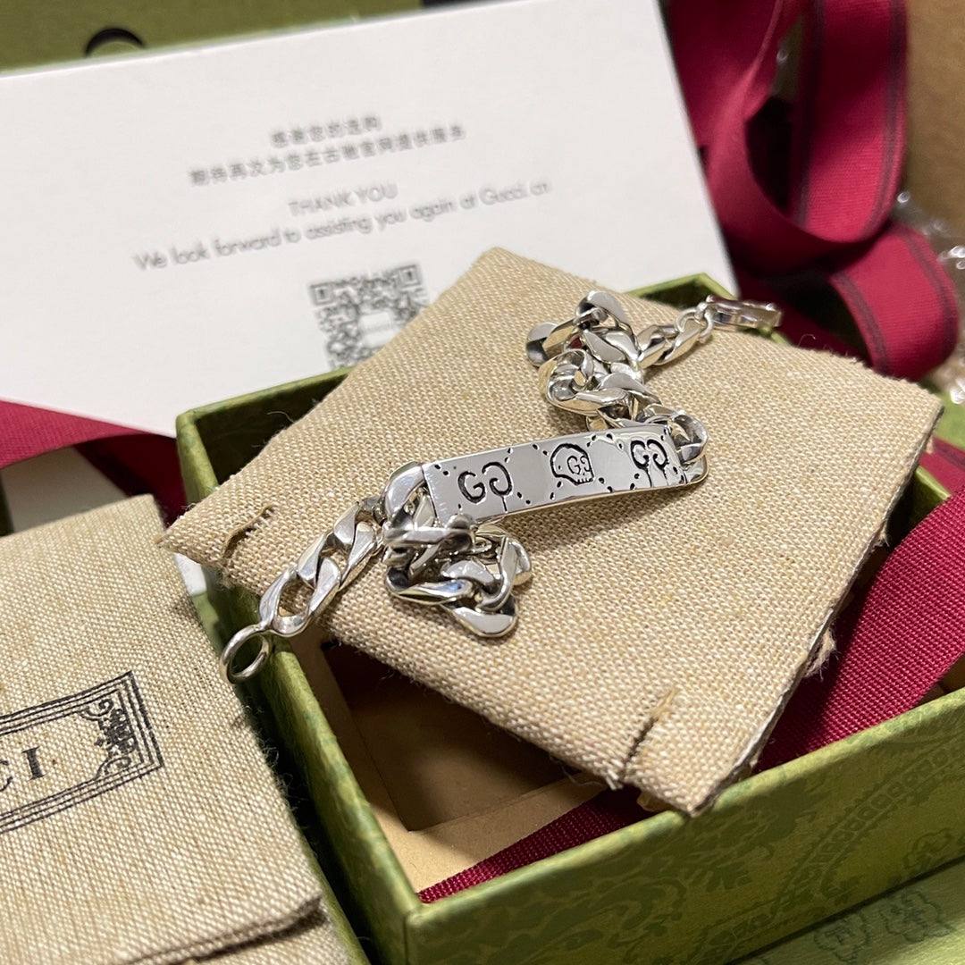 Double Gucci Ghost Chain Bracelet