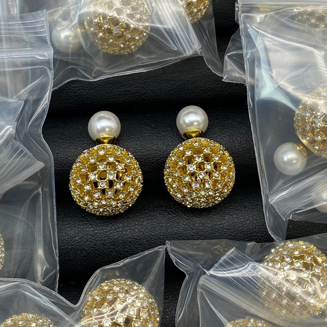 18K Dior Tribales Pearl Earrings