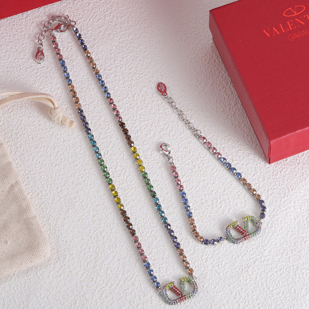 18K Valentino Multi-Color Crystals Bracelet