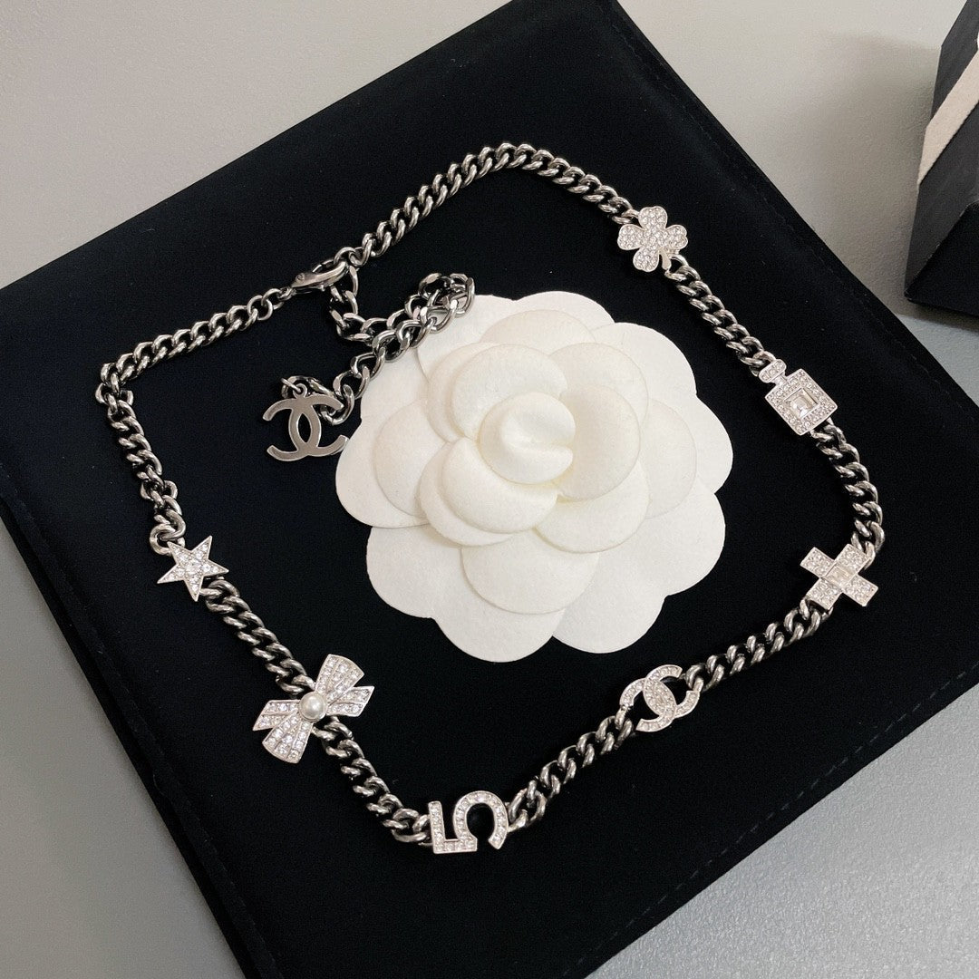 18K  Chanel No.5 Perfume Bottle Pendant Necklace