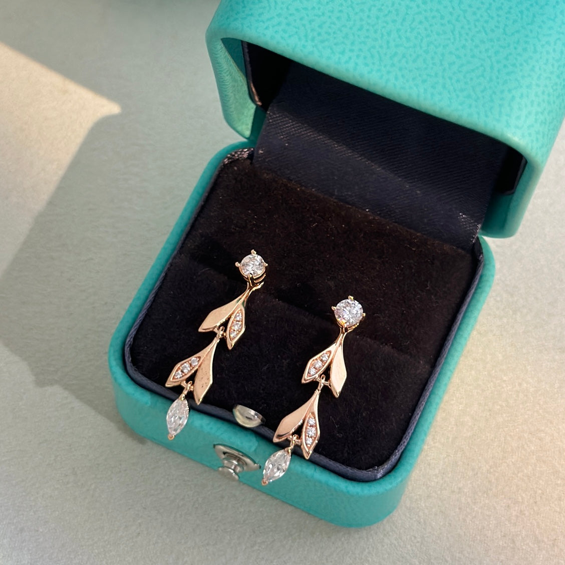 18K Tiffany Victoria Vine Convertible Drop Earrings