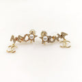 18K  Chanel Script Diamonds Earrings