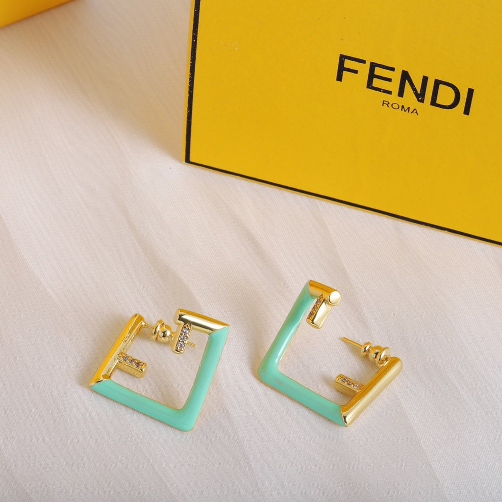 18K Fendi Vintage Earrings