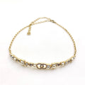 18K  Chanel White Pearl Crystals Necklace