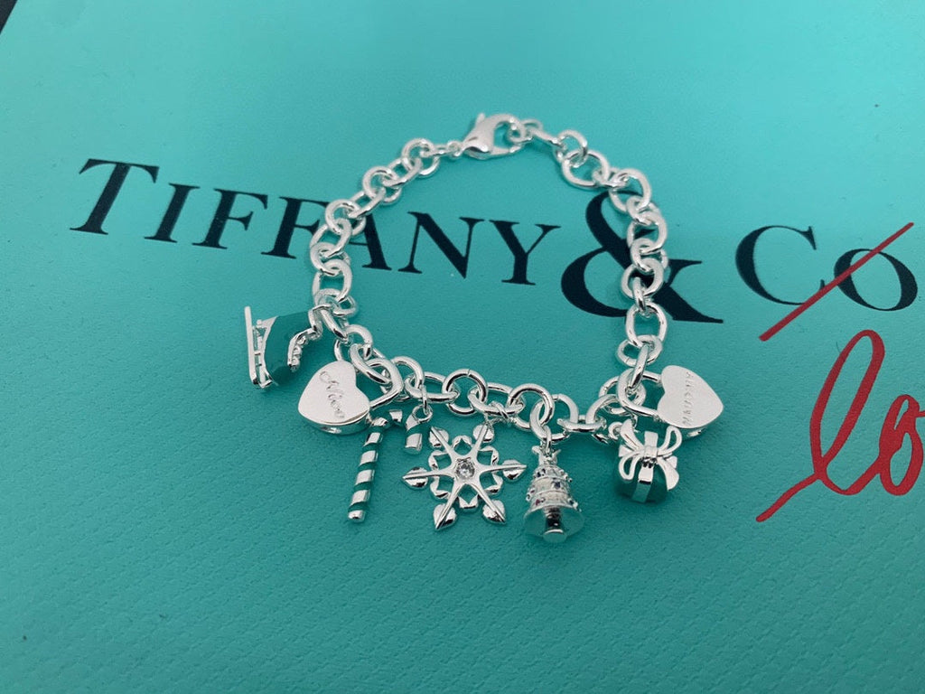 18K Tiffany Christmas Tag Bracelet