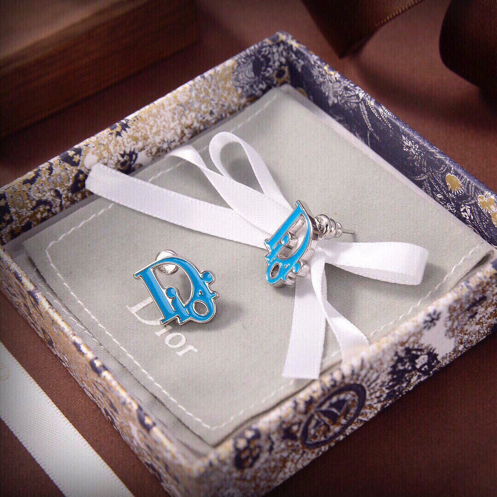 18K Dior Blue Earrings