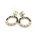 18K  Chanel Round Crystals Earrings