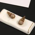 18K Double Gucci Vintage Earrings