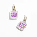 18K  Chanel Pink Bottle Earrings