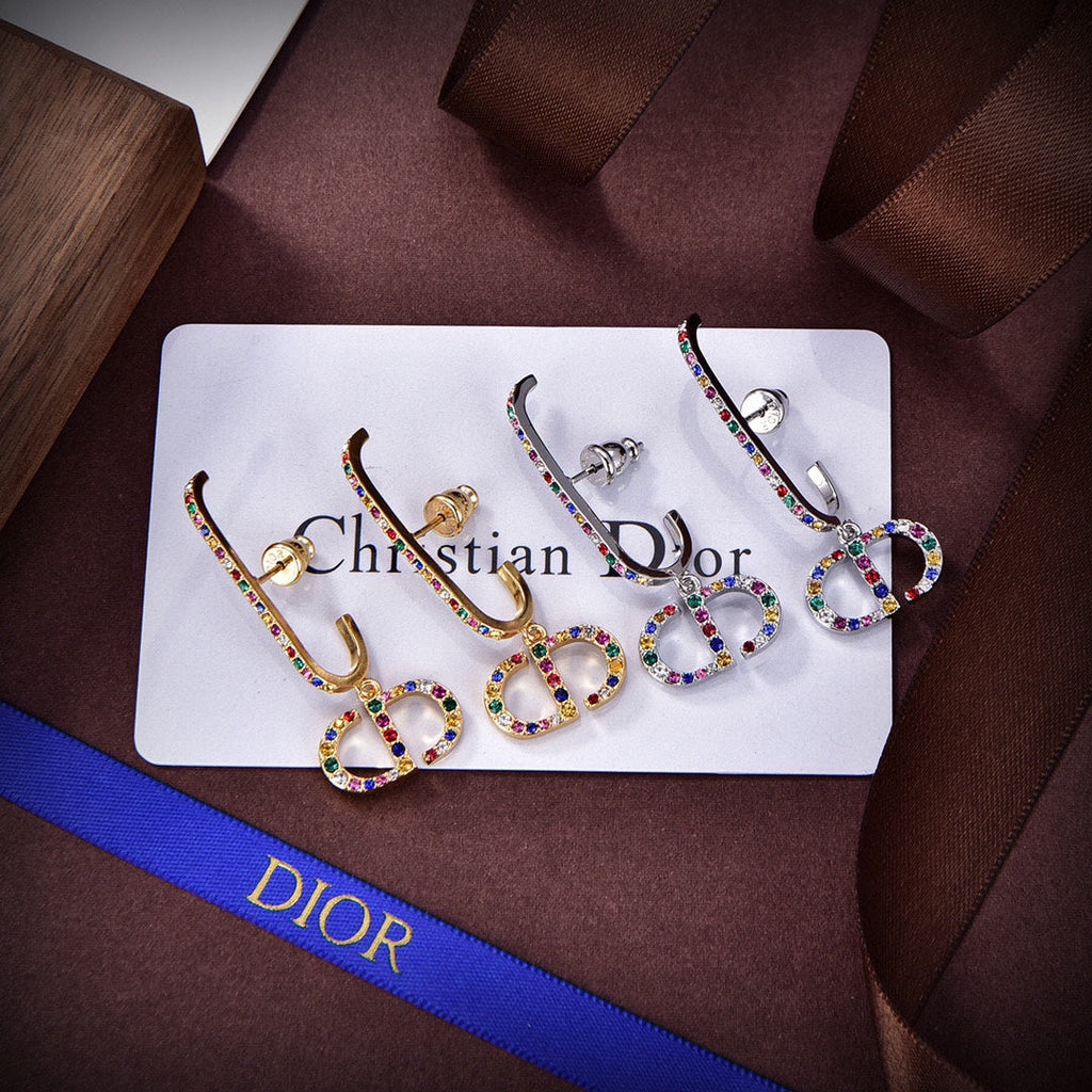 18K Dior 30 Montaigne Crystals Earrings
