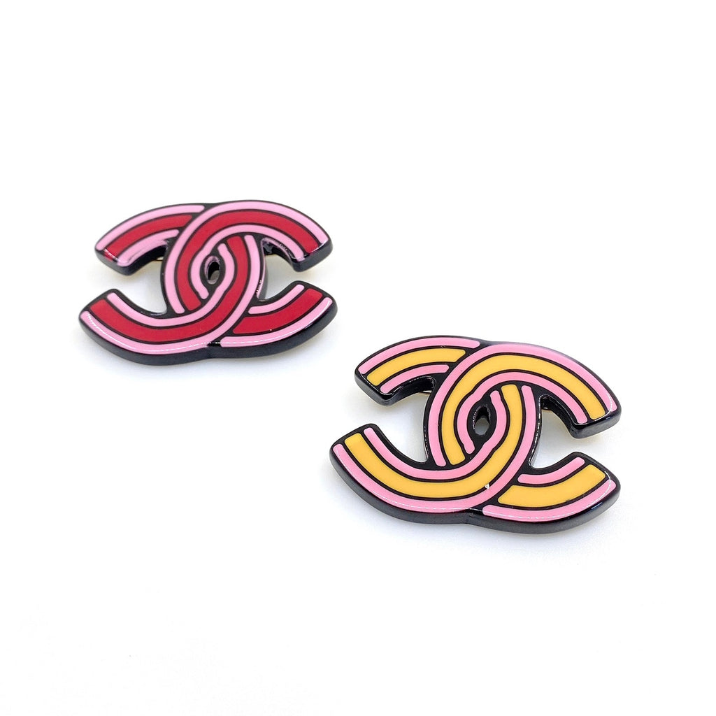 18K  Chanel Pink Earrings