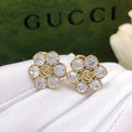 18K Double Gucci Crystals Earrings