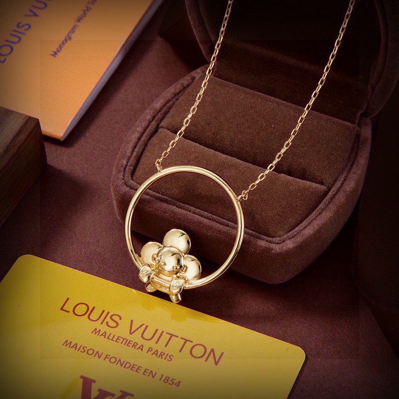 18K Louis Vuitton Vivienne Swinging Necklace
