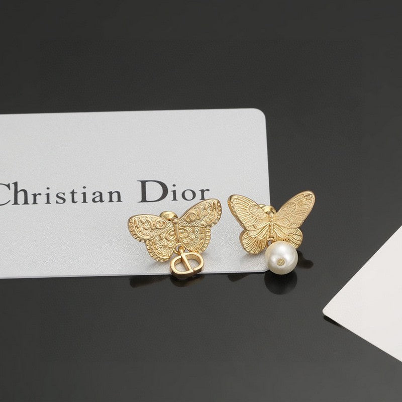 18K Dior Butterfly Earrings