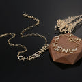 18K  Chanel Script Chain Necklace