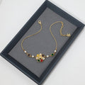 18K  Chanel Color Crystal Choker Necklace