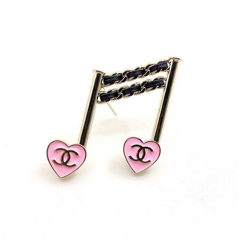 18K  Chanel Music Symbol Brooch