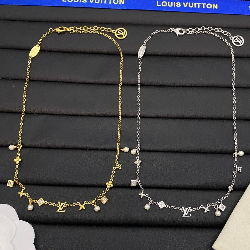 18K Louis Vuitton Pearl Gold Necklace