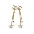 18K  Chanel Pearl & Star Earrings
