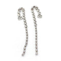 18K  Chanel Long Crystal Earrings