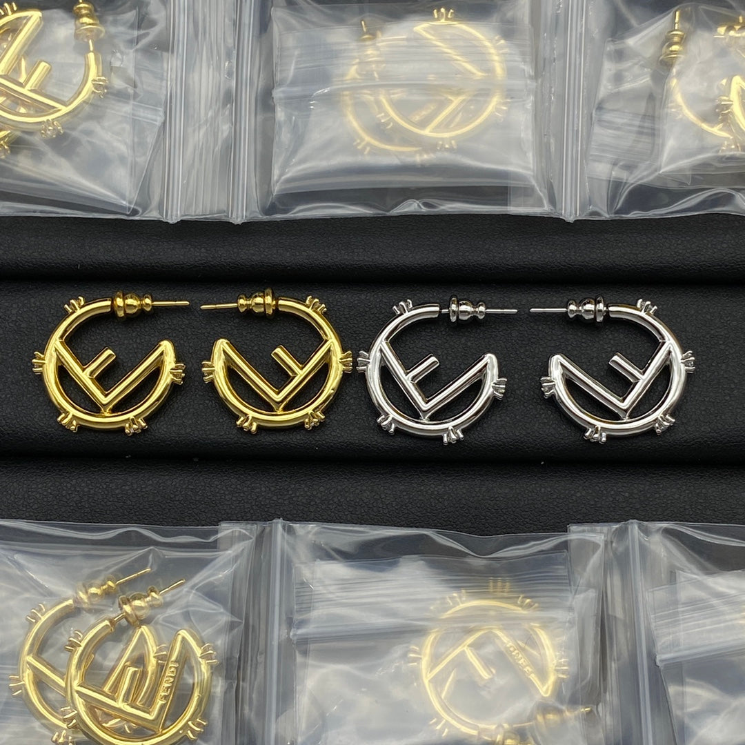 18K Fendi Forever Earrings