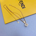 18K Fendi Cube Diamonds Necklace