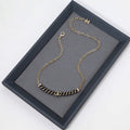 18K  Chanel Vintage Gold Leather Necklace