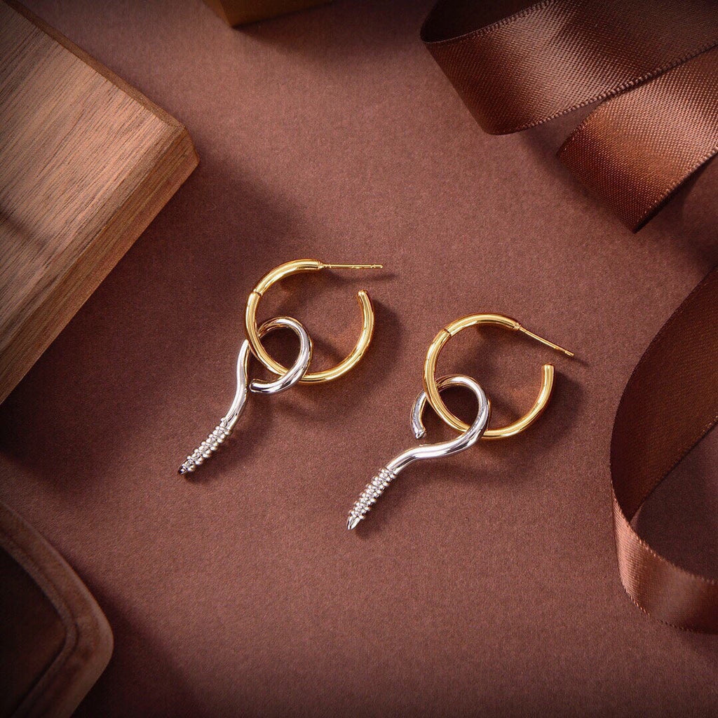 18K Balenciaga Screw Earrings