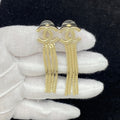 18K  Chanel Long Tassel Gold Earrings