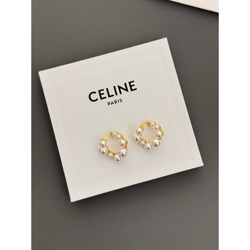 18K Celine Pearl Earrings