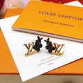 18K Louis Vuitton Black Blossom Earrings