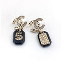 18K  Chanel No.5 Perfume Bottle Earrings