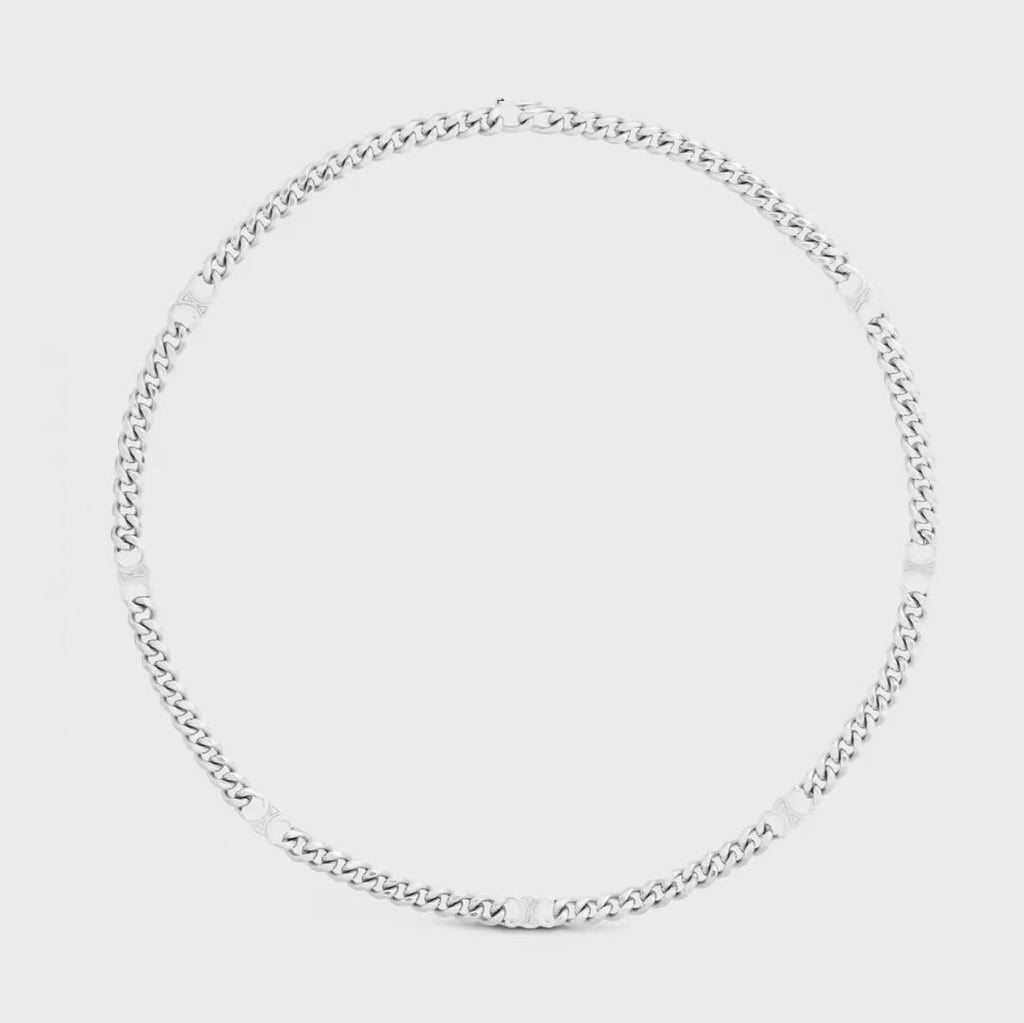 18K Celine Gourmette Chain Necklace
