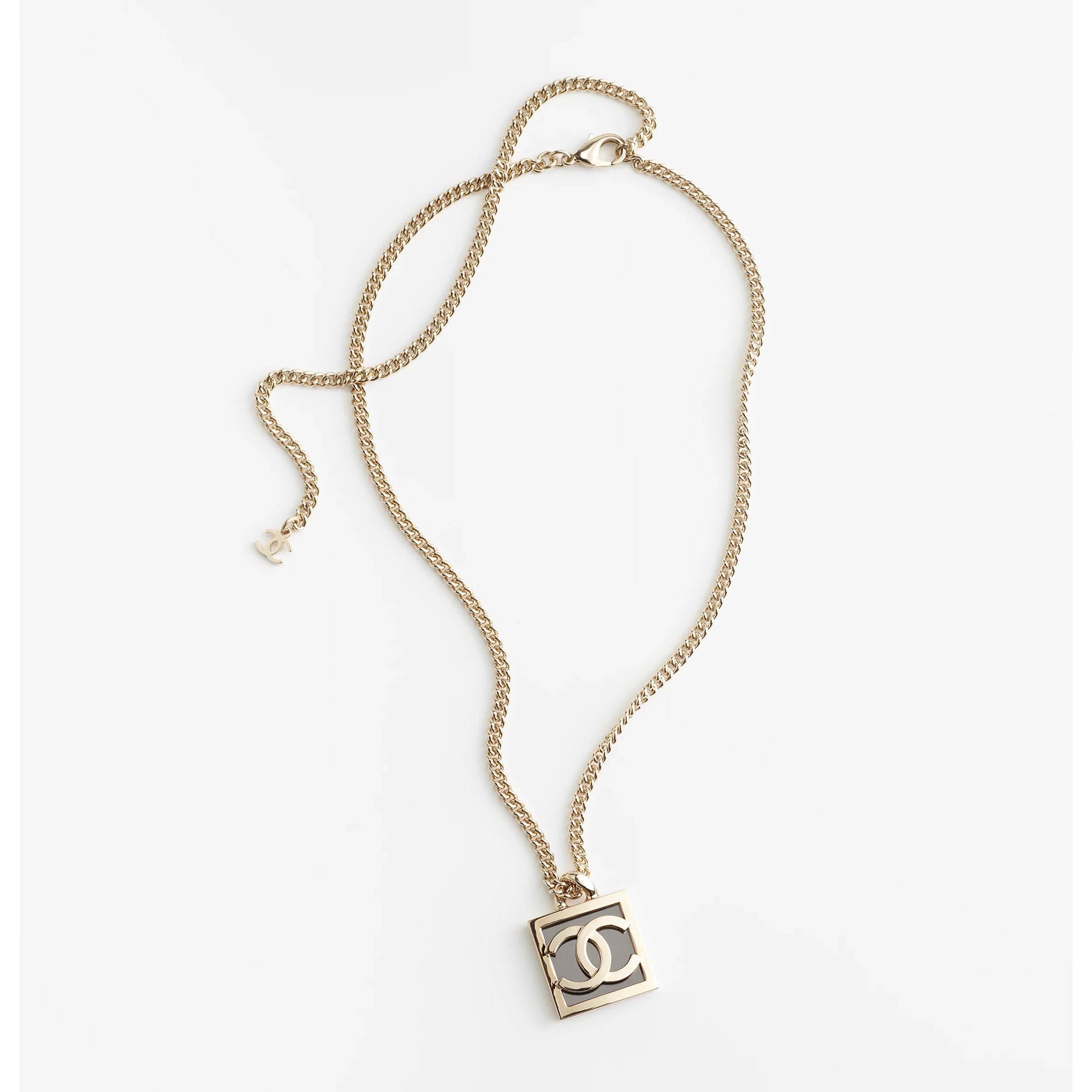 18K  Chanel Square Logo Necklace