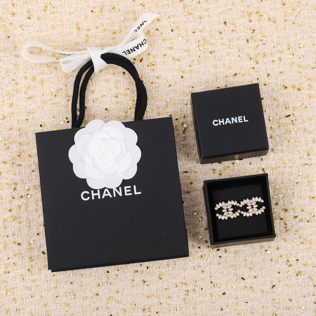 18K  Chanel Crystal Earrings