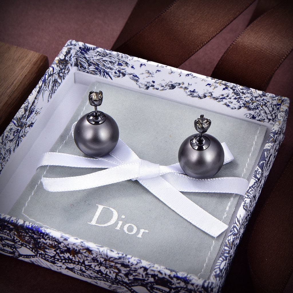 18K Dior Tribales Black Earrings