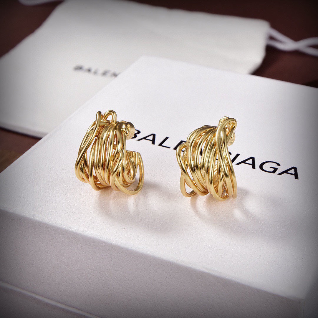 18K Balenciaga Wire Earrings