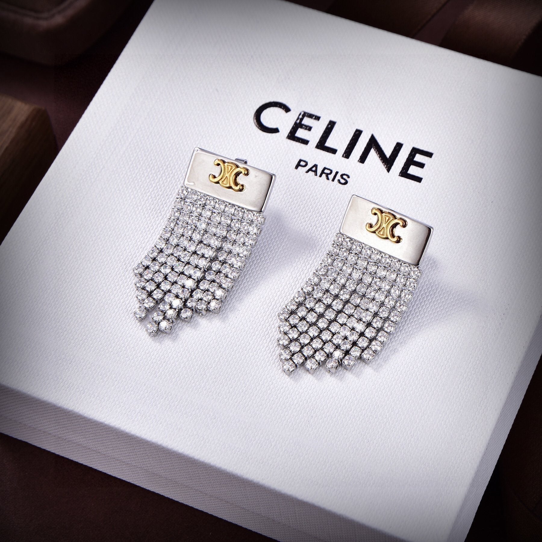 18K Celine Diamonds Tassel Earrings