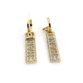 18K  Chanel Crystals Long Letter Earrings