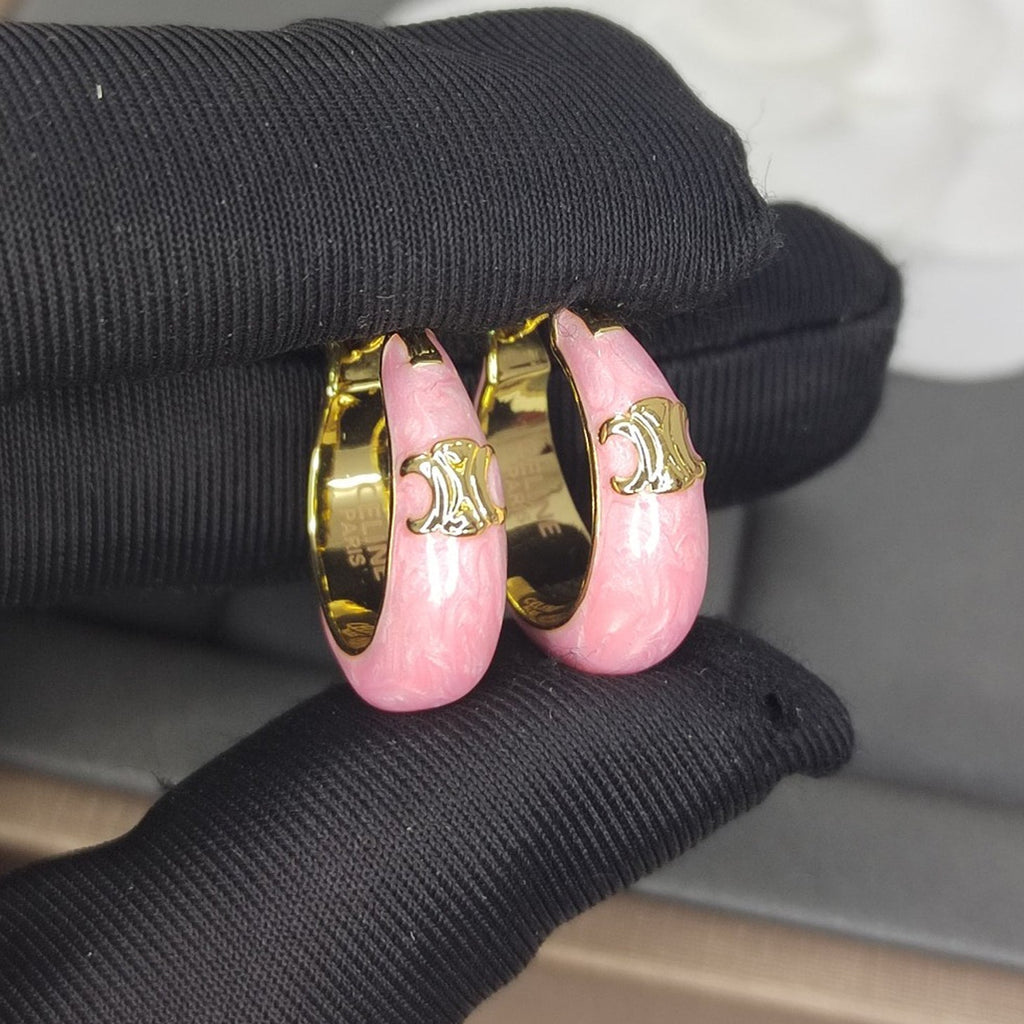 18K Celine Pink Earrings