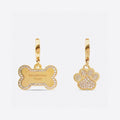 18K Balenciaga Diamond Gold Earrings