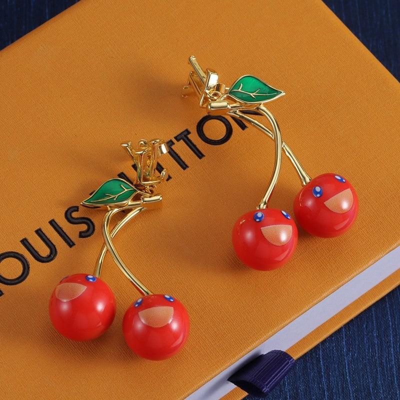 18K Louis Vuitton Fruit Earrings