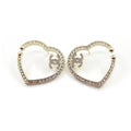 18K  Chanel Diamond Heart Earrings