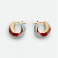 18K BVLGARI Twist Hoop Earrings