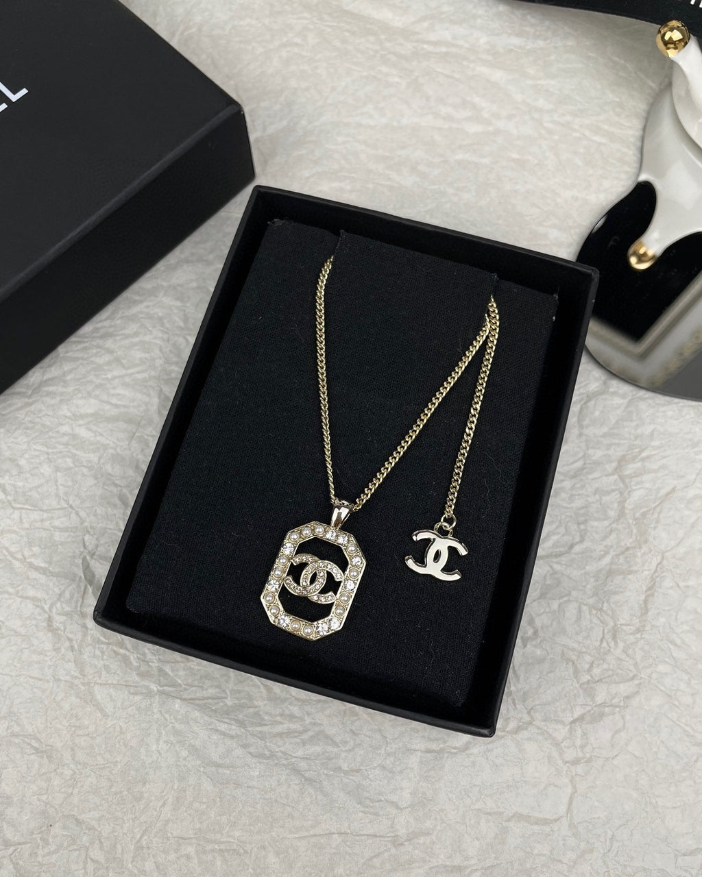 18K  Chanel Perfume Bottle Chain Necklace